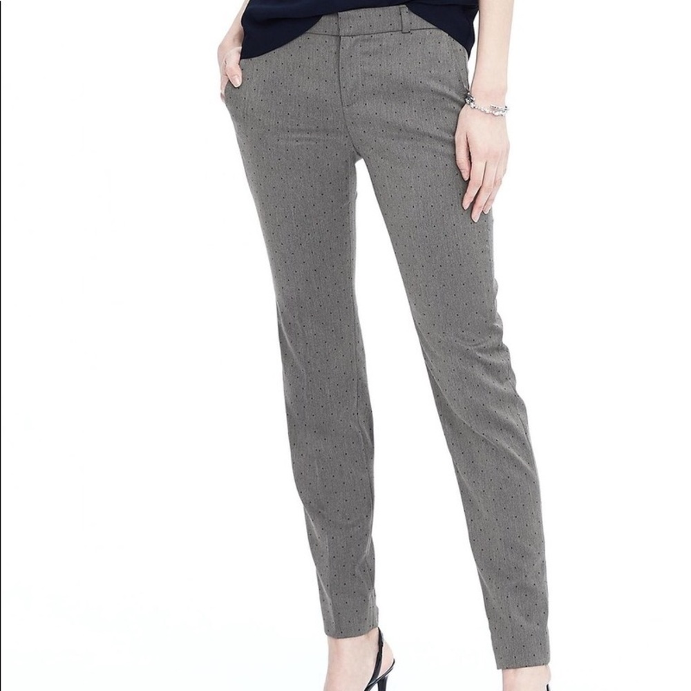 NWT Ryan-Fit Slim Mini Dot Jaquard Pant 0S